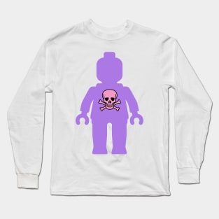 Minifig with Skull Design Long Sleeve T-Shirt